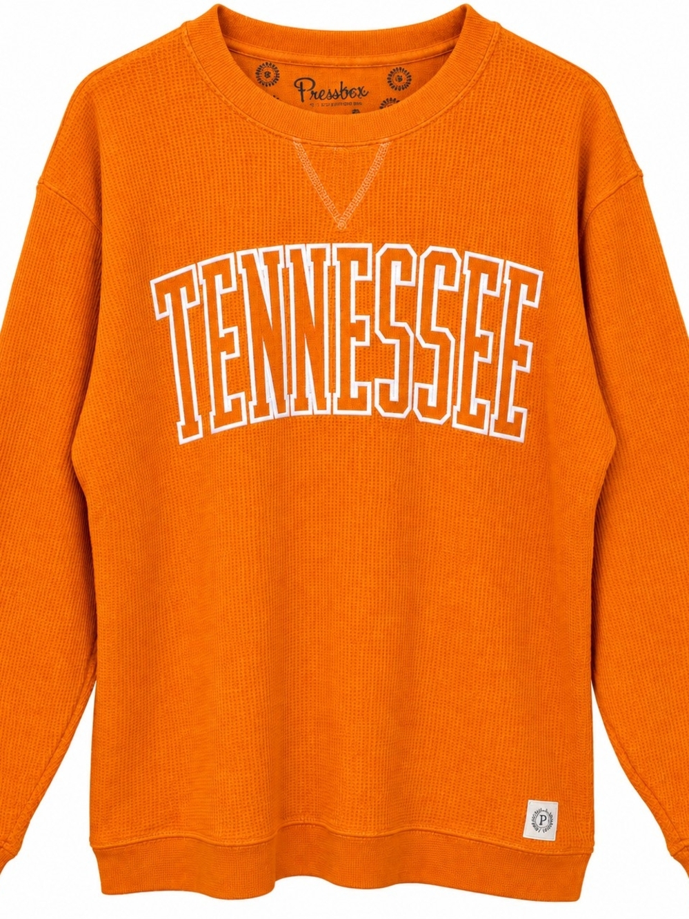 Pressbox Tennessee Volunteers Waffle Knit Shirt Orange UT Vols